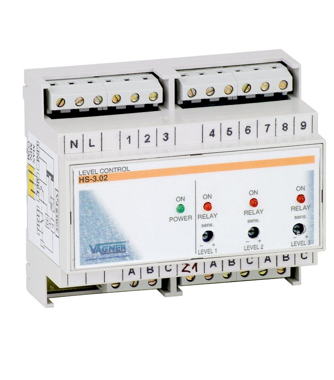 Elektronische Niveauregulierung + 7x Sonde, zur DINSchienenmontage