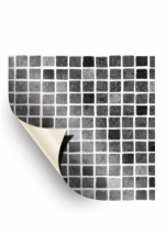 AVfol Decor - Grau Mosaik; 1,65 m Breite, 1,5 mm, 25 m Rolle - Poolfolie