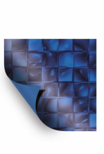 AVfol Decor - Blau Mosaik Electric; 1,65 m Breite, 1,5 mm, 25 m Rolle - Poolfolie