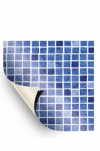 AVfol Decor - Blau Mosaik; 1,65 m Breite, 1,5 mm, 25 m Rolle