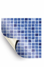 AVfol Decor - Blau Mosaik; 1,65 m Breite, 1,5 mm, 25 m Rolle - Poolfolie