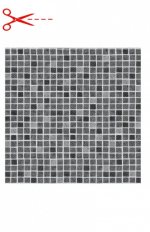 AVfol Decor Anti-Rutsch - Grau Mosaik; 1,65 m Breite, 1,5 mm, Meterware - Poolfolie, Preis pro m2