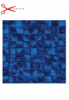 AVfol Decor Anti-Rutsch - Blau Mosaik Electric; 1,65 m Breite, 1,5 mm, in Metern verkauft 