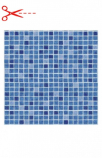 AVfol Decor Anti-Rutsch - Blau Mosaik; 1,65 m Breite, 1,5 mm, Meterware - Poolfolie, Preis pro m2