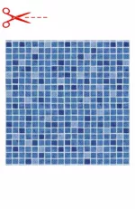 AVfol Decor Csúszásgátló - Kék Mozaik; 1,65 m szélesség, 1,5 mm vastagság - méteráru - Medence fólia, az ár m2-re vonatkozik