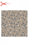 AVfol Decor Csúszásgátló - Homokszínű Mozaik; 1,65 m szélesség, 1,5 mm vastagság