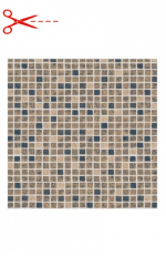 AVfol Decor Anti-Rutsch - Sandig Mosaik; 1,65 m Breite, 1,5 mm, Meterware - Poolfolie, Preis pro m2