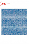 AVfol Decor Antypoślizgowy - Mozaika Błękitna; Szerokość 1,65 m, grubość 1,5 mm, metraż - Folia basenowa, cena za m2