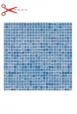 AVfol Decor Protiskluz - Mozaika Azur; 1,65 m šíře, 1,5 mm, metráž - Bazénová fólie, cena je za m2