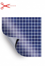 AVfol Relief - 3D Dark Blue Mosaik; 1,65 m Breite, 1,6 mm, Meterware - Poolfolie, Preis pro m2