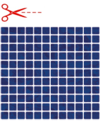 Aquasense - 3D Mosaic Dark Blue; 1,65 m szélesség, 1,6 mm vastagság - méteráru - Medence fólia, az ár m2-re vonatkozik