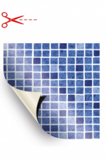 AVfol Decor - Blau Mosaik; 1,65 m Breite, 1,5 mm, Meterware - Poolfolie, Preis pro m2