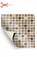 AVfol Decor - Mozaika Písková; 1,65 m šíře, 1,5 mm, metráž - Bazénová fólie, cena je za m2