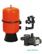 Komplette Filtergerät - geteilter Behälter Kit 400, 6 m3 / h, 230 V, 6-Wege- Seitenventil (mit Pumpe Bettar Top 6)