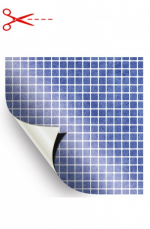 AVfol Relief - 3D Light Blue Mosaik; 1,65 m Breite, 1,6 mm, Meterware - Poolfolie, Preis pro m2