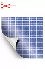AVfol Relief - 3D Mozaika Light Blue; 1,65 m šírka, 1,6 mm, metráž - Bazénová fólia, cena je za m2
