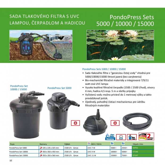 Pontec PondoPress Set 15000 filtračný set pre jazierka