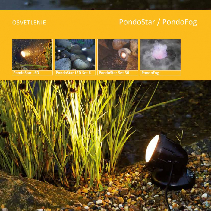 Pontec PondoStar LED set - 6 pod hľadinové a nad hľadinové LED osvetlenie jazierka