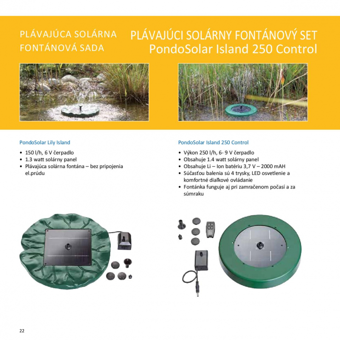 Pontec PondoSolar Lily Island - Solárna fontánka