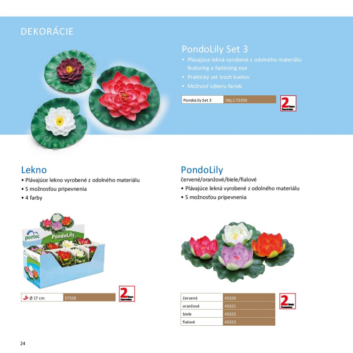 Pontec PondoLily Plávajúce lekná Set 3