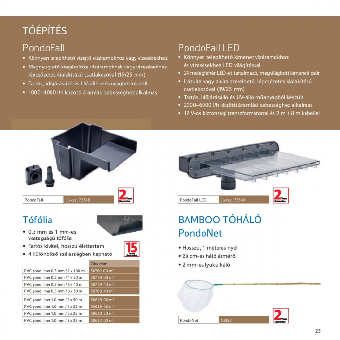 Pontec PVC tófólia 0,5 mm / 2 m