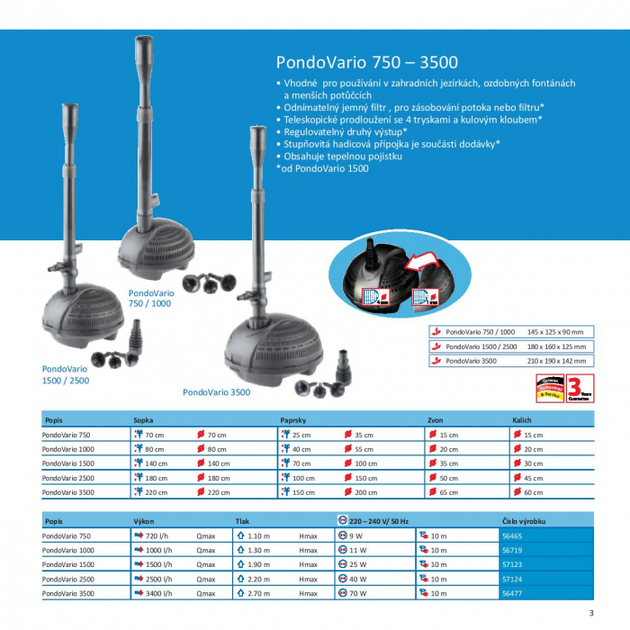 Pontec PondoVario 2500 - fontánove čerpadlo