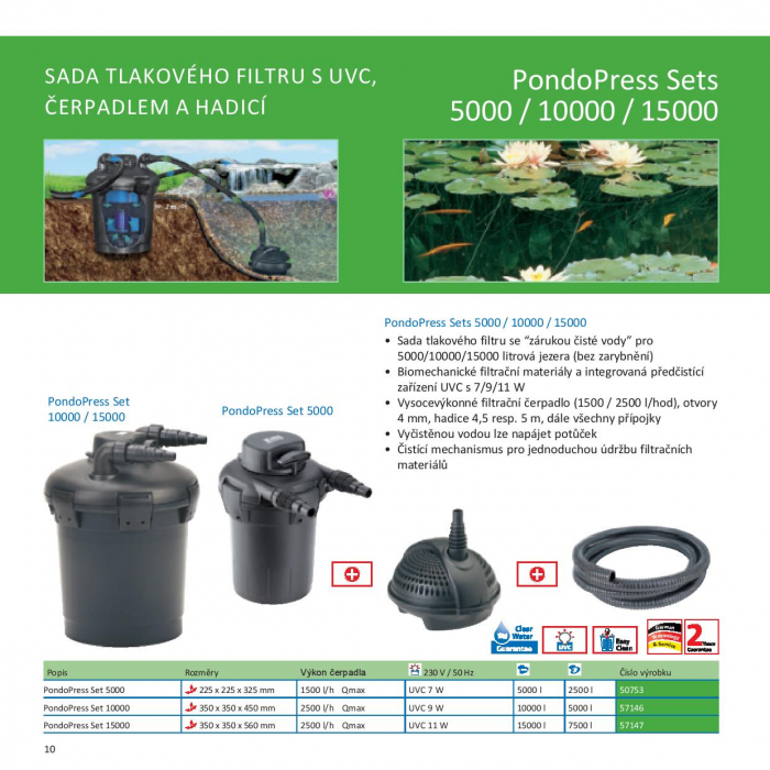 Pontec PondoPress Set 15000 - Tlakový filtrační set