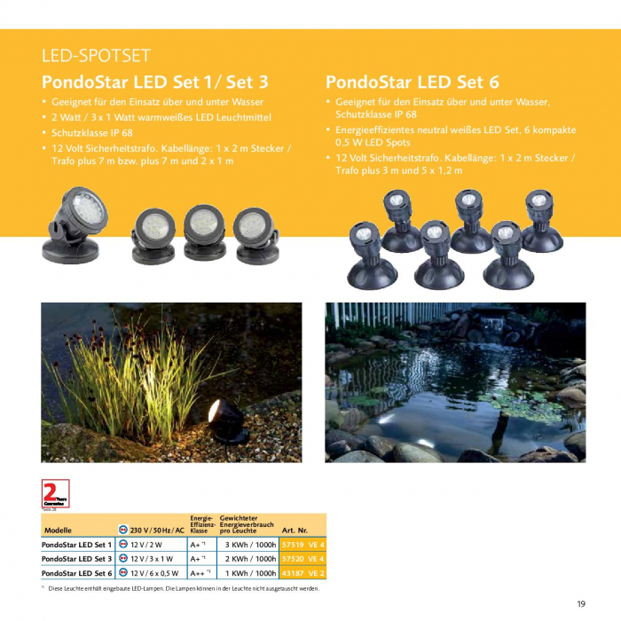 Pontec PondoStar LED Set 3 - Wasserbeleuchtung set