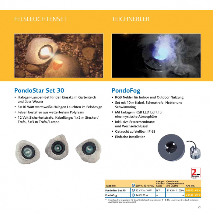 Pontec PondoFog - Nebler mit farbigem RGB LED-Licht