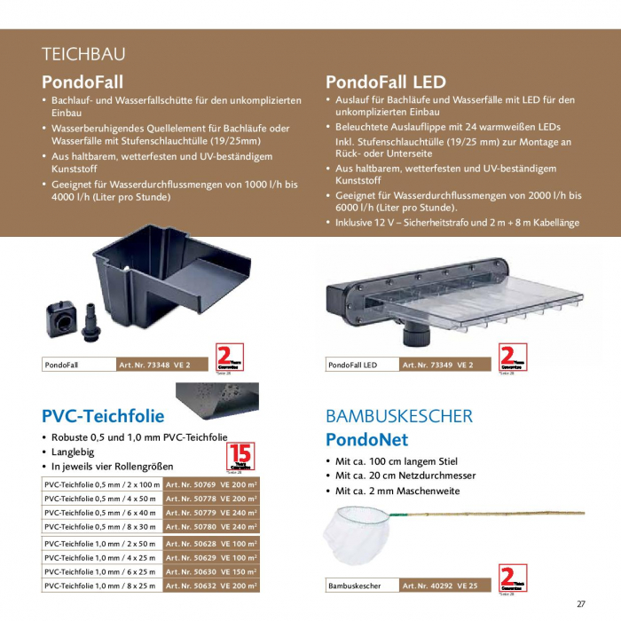 Pontec PVC-Teichfolie 1,0 mm / 4 m