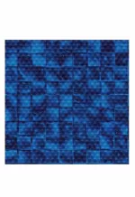 AVfol Decor Csúszásgátló - Kék Electric Mozaik; 1,65 m szélesség, 1,5 mm vastagság, 20 m tekercs - Medence fólia