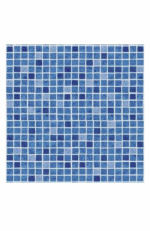AVfol Decor Anti-Rutsch - Blau Mosaik; 1,65 m Breite, 1,5 mm, 25 m Rolle - Poolfolie