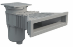 Superskimmer 17,5 l mit Messingstopfen, hellgrau (RAL7004), für Folienpools