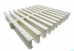 Přelivná mřížka bazénu - Roll rošt pro privátní bazény -šířka 246 mm, výška 35 mm - bílý