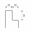 Upevňovacia lišta pre EPS žľab - šírka 130 mm, 2 m EX