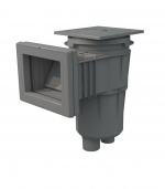 Astralpool Skimmer 17,5 lt collo lungo e coperchio quadrato colore grigio chiaro (RAL7004)