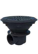 Bocca a pavimento Ø 210 mm con griglia in plastica ABS - colore grigio antracite (RAL7016)