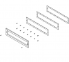 Dekorativer Edelstahlrahmen für Skimmer aus Kunststoff (74101)