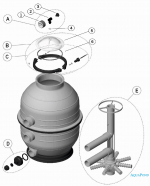 Ersatzteile für Filterbehälter MIDI 600, Sechswege Seitenventil