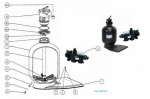 Ersatzteile für Komplette Sand-Filteranlext.e KIT 480 auf der Palette mit FreeFlo 9 m3/h Pumpe ohne Verbindungsrohr