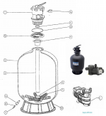 Ersatzteile für Komplette Sand-Filteranlext.e KIT 480 auf einem Sockel mit Bettar Top 8, 8 m3 / h Pumpe ohne Verbindungsrohr