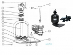 Ersatzteile für Komplette Sand-Filteranlext.e KIT 560 auf der Palette mit FreeFlo 12 m3/h Pumpe ohne Verbindungsrohr