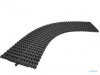 Kratka przelewowa - Kratka rolowana - szerokość 245 mm, wysokość 22 mm - kolor czarny RAL 9011