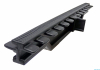 Roll túlfolyó rács - szélesség: 195 mm, magasság 22 mm - fekete RAL 9011