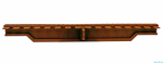 Kratka przelewowa - Kratka rolowana - szerokość 195 mm, wysokość 22 mm - ciemnobrązowy RAL 8002