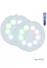 Lampa s LED diódami LumiPlus Flexi V1 - 12V AC - RGB farebné svetlo - sada: 2 ks lampa - Wifi + 1 diaľkový ovládač