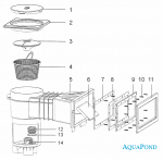 Ersatzteile für Skimmer VA, Saugstärke 215 mm x 160 mm, für Folie, mit Messingeinsätzen