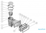 Nahradní díly pro skimmer 17,5l se širokým hrdlem pro fóliové bazény