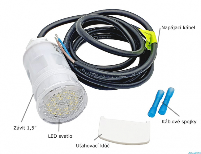 Svetlo SeaMAID MINI - 18 LED Biela, inštalácia do trysky