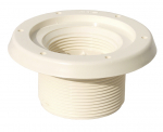 Grundelement Düse MTS, R 2" Verbindung durch Klebung 50 mm, Länge 40 mm, ABS, 6 Löcher für Flanschset, Farbe Weiß, für Folienbecken
